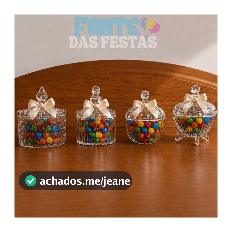 Lembrancinha de acrílico bomboniere transparente para festa e decoração