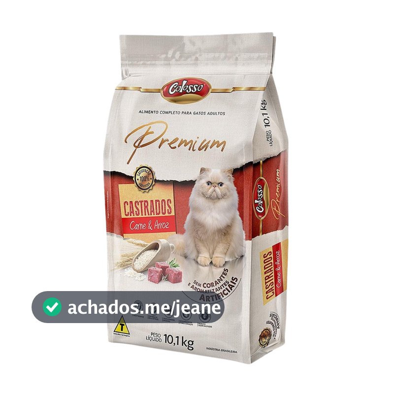 Ração Colosso Premium Gato Castrado 10 Kg Carne