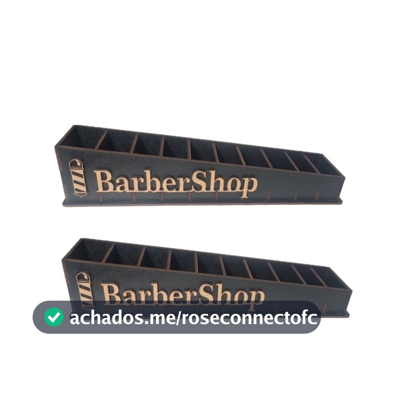 Porta Pentes Para Máquina de Corte Profissional Barbearia em MDF Preto Pronta Entrega Envio Imediato