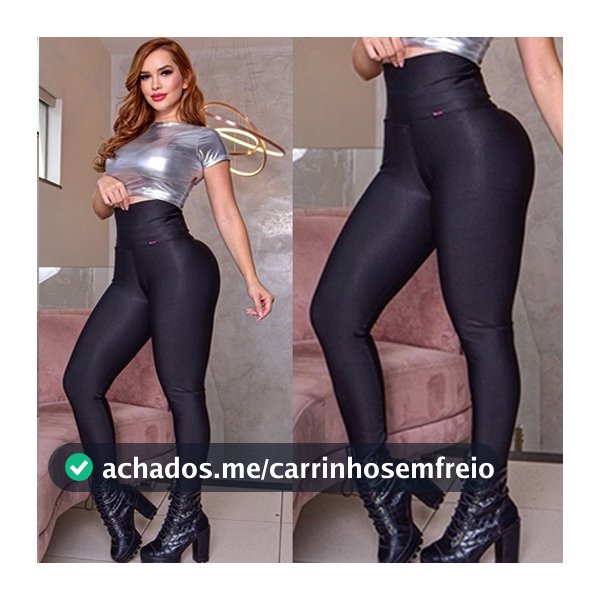 Calça legging zero transparência cós alto modeladora academia empina o bumbum afina cintura fitness crossfit