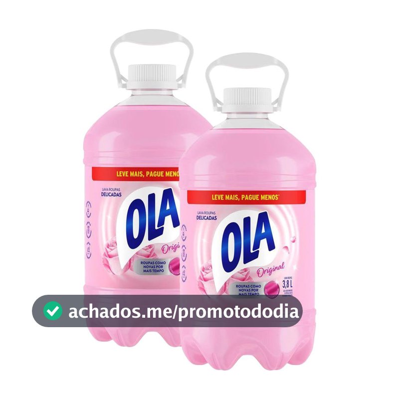 Kit com 2 Lava Roupas Ola Original para Roupas Finas e Delicadas 3,8L cada