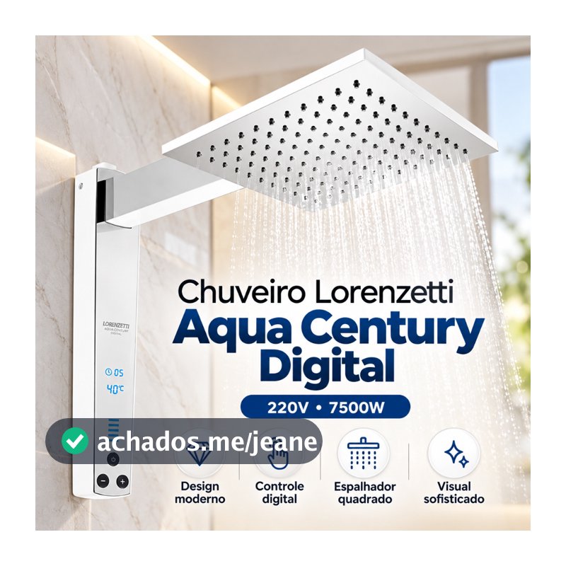 LORENZETTI CHUV ACQCENTURY DIGITAL- Versões 127/220V