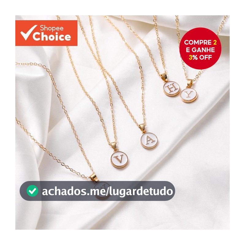 St Kunkka Az 26 Letras Pingente Colar Metal Jóias Presente Para Mulheres Homens Aniversário Natal