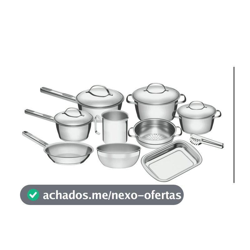 Jogo de Panelas Tramontina Aço Inox Allegra 10 Peças Fundo Triplo Com Pegador de Massa