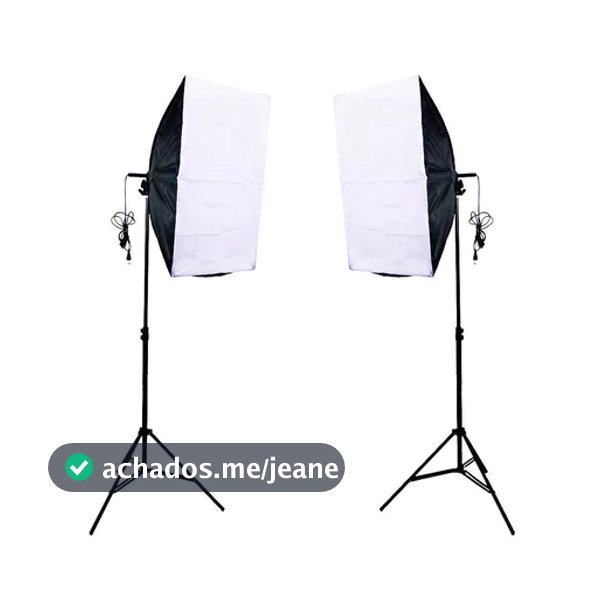 Softbox Luz contínua 50x70cm Soquete e27 - Kit com Tripé