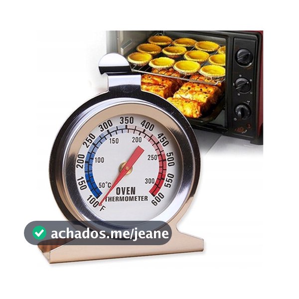 Vittak Termômetro Analógico Forno 300° Alta Qualidade Inox Com Base