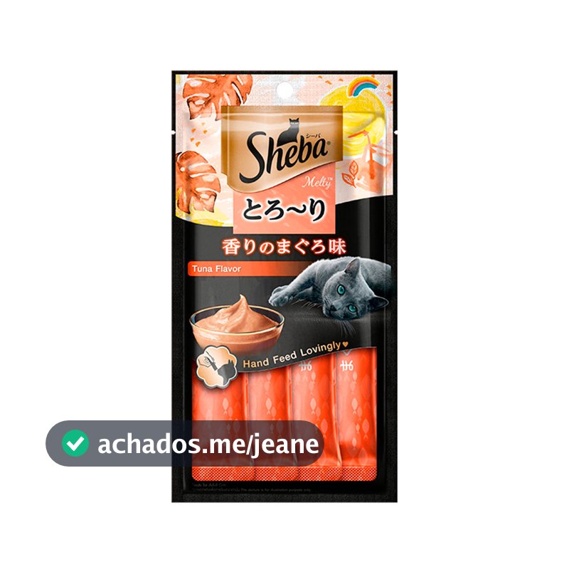 Petisco Sheba Cremoso Para Gatos Sabor Atum 4 Unidades