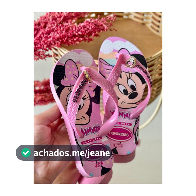 Chinelo Infantil Menina Personagem Com Pingente Confortável Antiderrapante 25 ao 32
