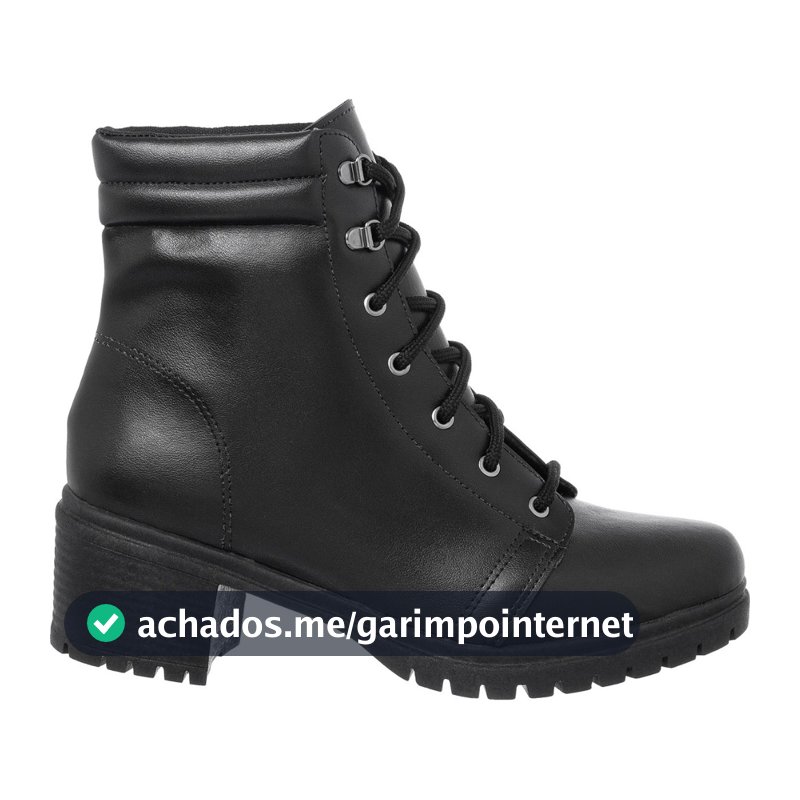 Bota Coturno Feminino Cano Médio Sola Tratorado Confortável Original Blogueira Promoção