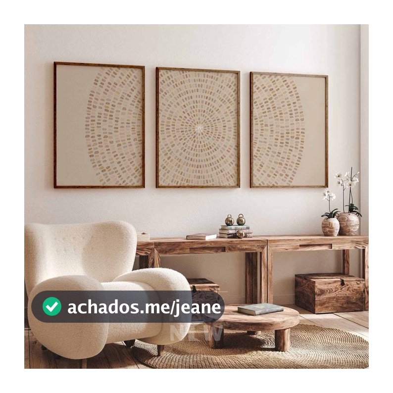 Kit 3 Quadros Arte Moderna Abstrato