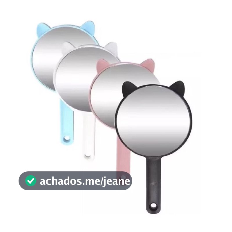 Espelho de mão - Formato de Gatinho 23cmx12,5cm - 2358
