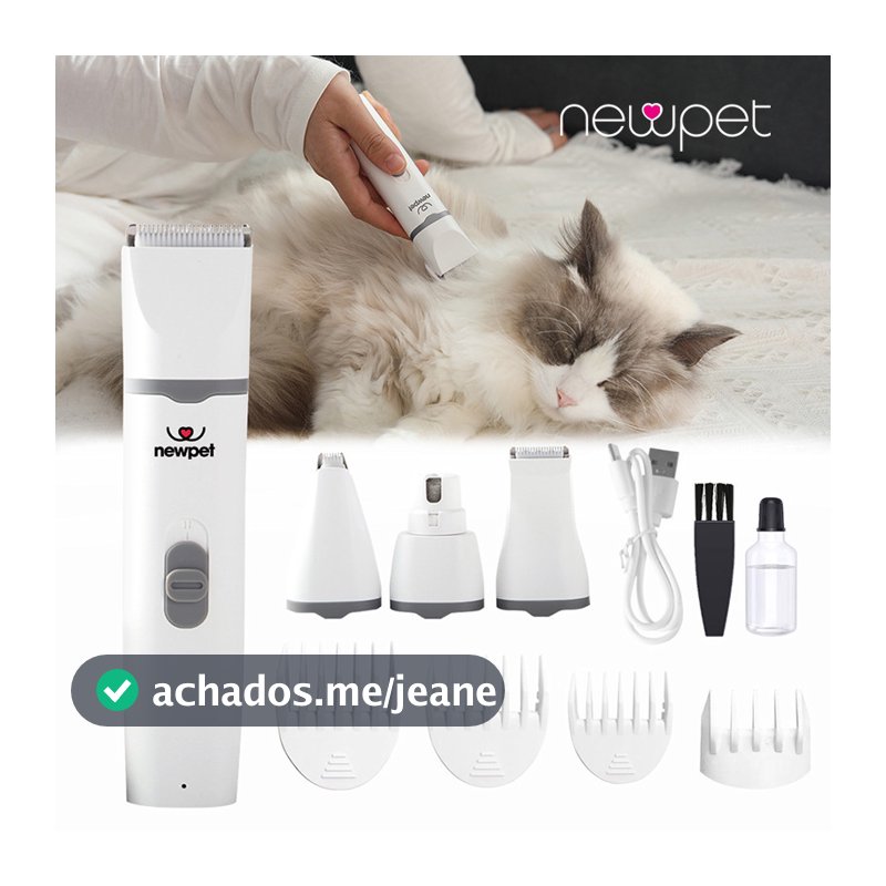 4 em 1 pet grooming trimmer Kit Maquina De Tosa Pet Recarregável Aparadora Gato Baixo Ruído Fio kit