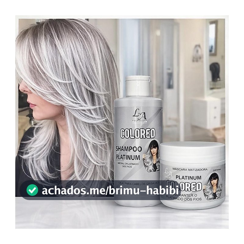 Kit Matizador PLATINUM Efeito Platinado - S/ Amônia - Resultado 100% ORIGINAL L&A COSMETICOS 300ml