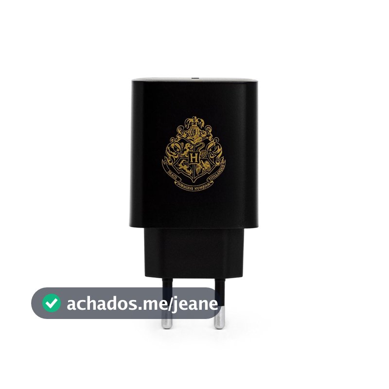 Carregador USB-C 33W Preto | Hogwarts Harry Potter