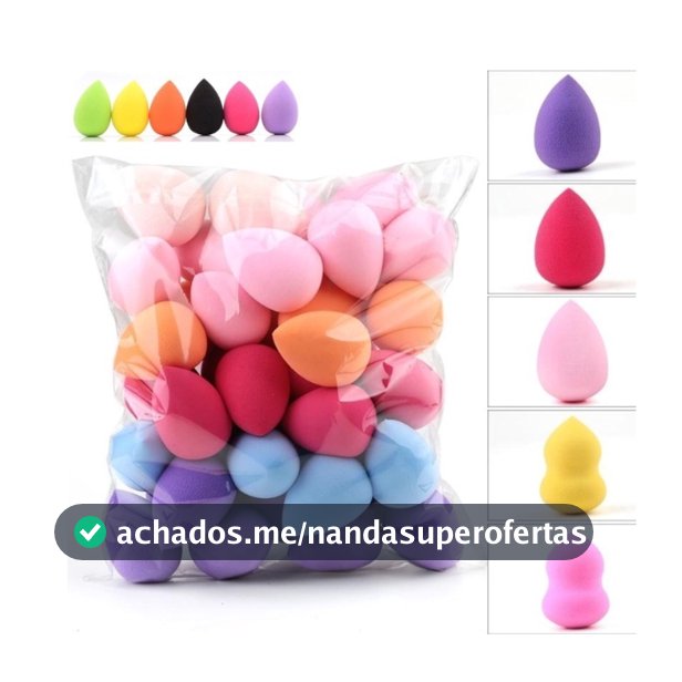 Kit de 6/12/24 Esponjas de Maquiagem - Perfeitas para Base, Corretivo e Contorno, Cores Vibrantes e Ecológicas