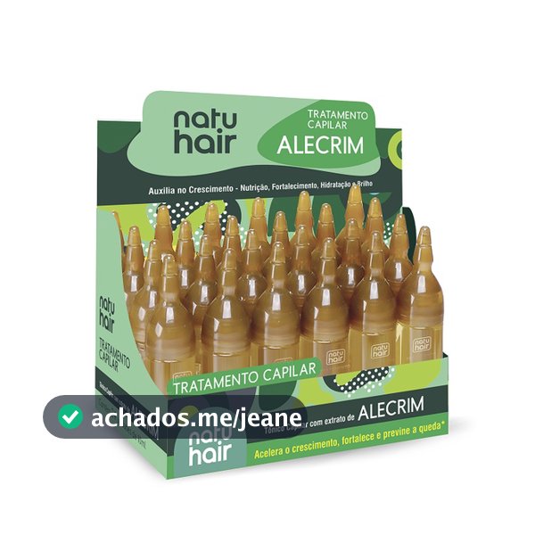 Kit 12 Ampolas de Tratamento Capilar Alecrim Natuhair 10ml - CONTÉM 12 UNIDADES
