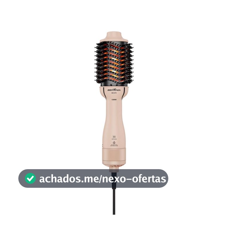 Escova Secadora Britânia Cerâmica 1300W Infrared BEC07R