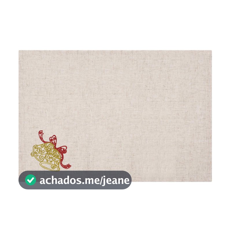 Jogo Americano Sino Natalino Bege 35X50Cm Rafimex