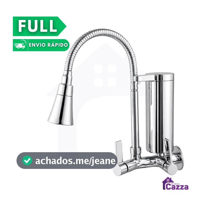 Torneira Gourmet Com Filtro Slim para Cozinha Cromado de PAREDE Mesa Pia Bancada