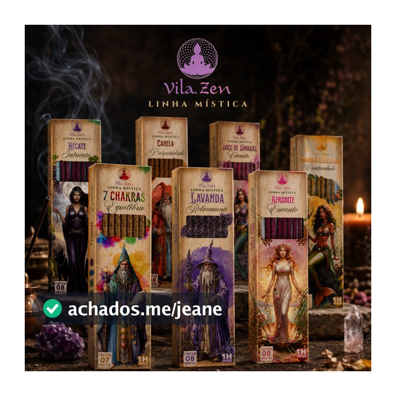 Incenso Vila Zen - Linha Mística - 100% Natural