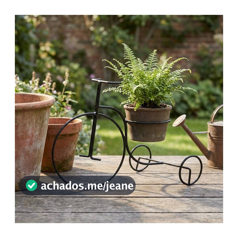 Bicicleta Decoração Com Suporte Para Vaso De Flor Pequeno