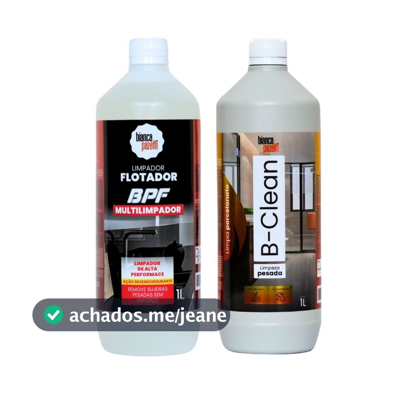 Kit BPF Flotador Multiuso + B-Clean Limpa Piso Interno, Produtos Concentrados 1L