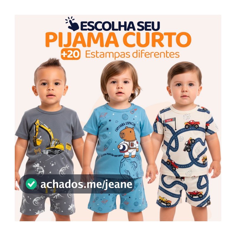 Pijama Curto Bebê Menino Confortável Roupa de Bebê para Dormir Pijama Verão Bebê Masculino do 1 ao 10 l06