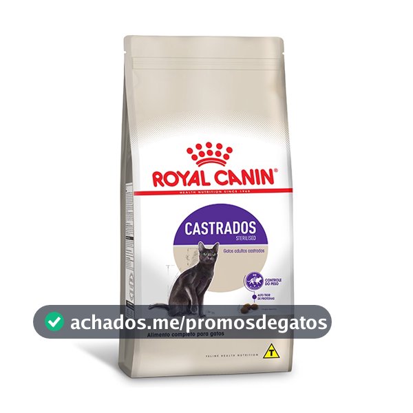 Ração Royal Canin Sterilised para Gatos Adultos Castrados - 10,1Kg