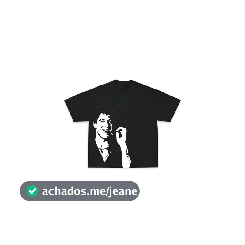 Camiseta Premium 100% Algodão Tony Montana Scarface Streetwear Graphic Tee Envio Rápido 2026 Moda