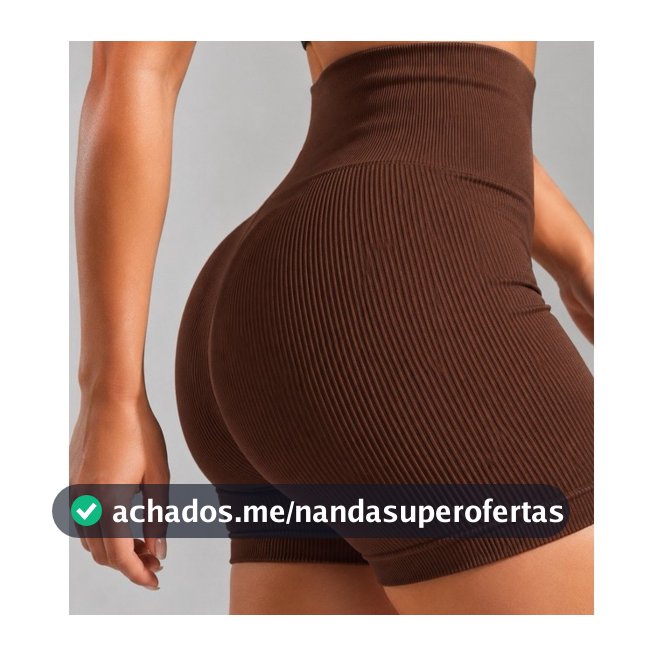 Short Fitness Canelado Feminino Sem Costura Zero Trasnparência Academia Premium