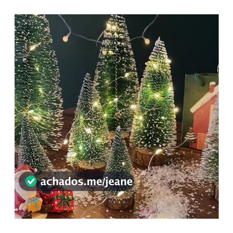 Kit 03 Mini Arvore Pinheiro 10cm-35cm Natal Nevada Lembrancinha Festa Natalina Decoração Enfeite Mesa empresarial
