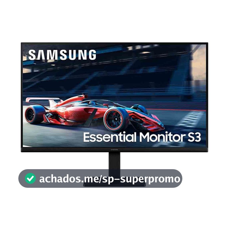 Monitor Gamer Samsung S3 24" FHD, IPS, 100Hz, HDMI e VGA, Preto - LS24D300GALMZD