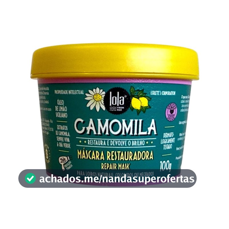 Mascara Restauradora Lola Cosmetics Camomila 100g