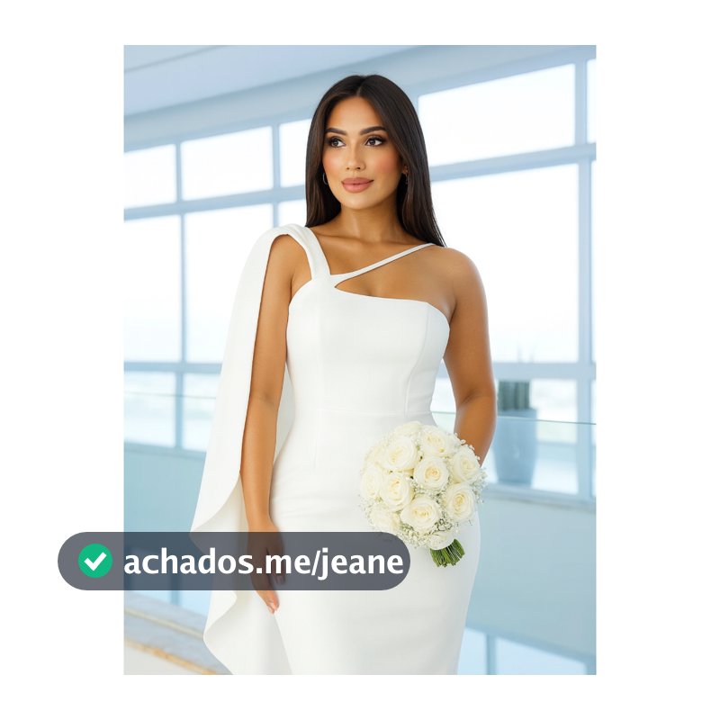 VESTIDO DE NOIVA ELEGANTE COM CAPA PARA CASAMENTO CIVIL NOIVADO CULTO ECUMENICO