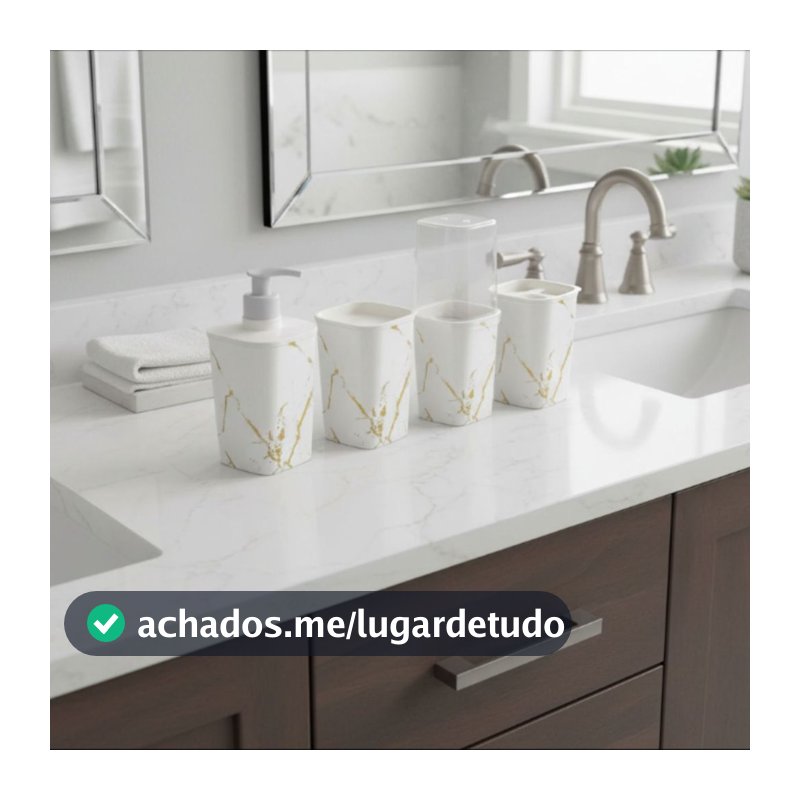 Kits de Banheiro Pia Dispenser de Sabonete Líquido Porta Escova Porta Algodão Saboneteira Lavabo