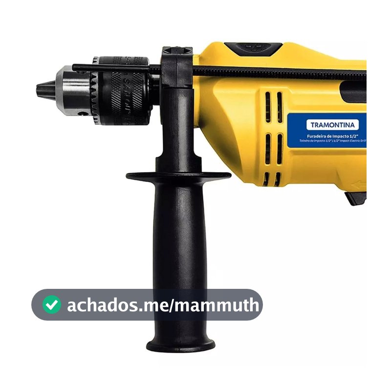 Parafusadeira/Furadeira de Impacto 500W 1/2” Tramontina + 02 broca Gratis