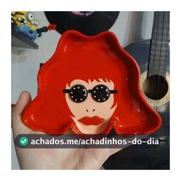 Porta Cinzas ou Trecos & Incensário Rita Lee - 100% Artesanal Feito à mão - Decoração Criativa