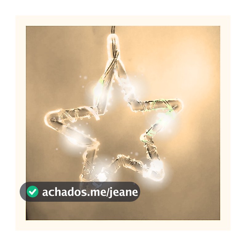 Cortina Cascata LED Decorativa Altomex AL-4866 Estrelas e Arvores Bivolt para Festas e Varanda