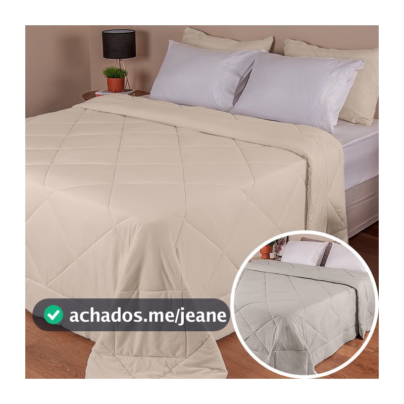 Edredom Queen Premium em Percal Acetinado Toque de Pluma 240x260cm - BF Colchões