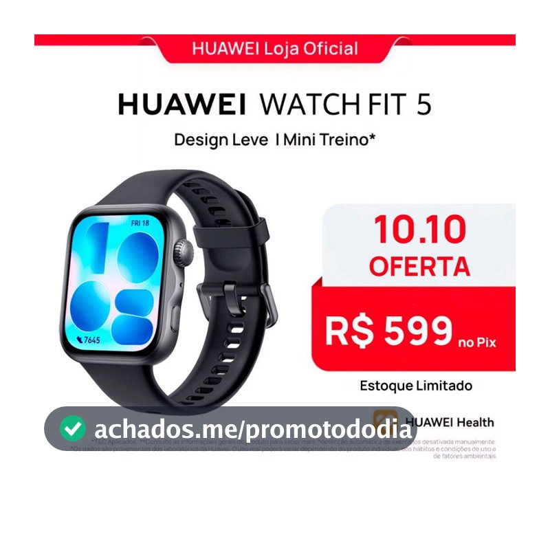 HUAWEI WATCH FIT 5 | Smartwatch Watch | 182" AMOLED Lightweight Design | Mini Workout | 64 GB | GPS