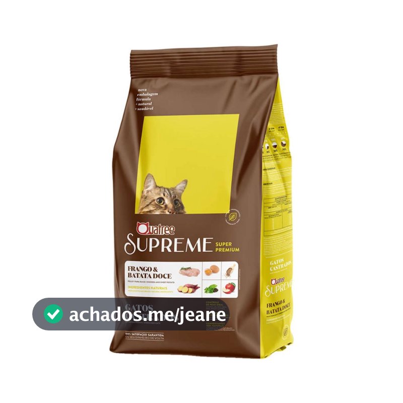 Ração Quatree Supreme Gatos Castrados Frango e Batata 10Kg