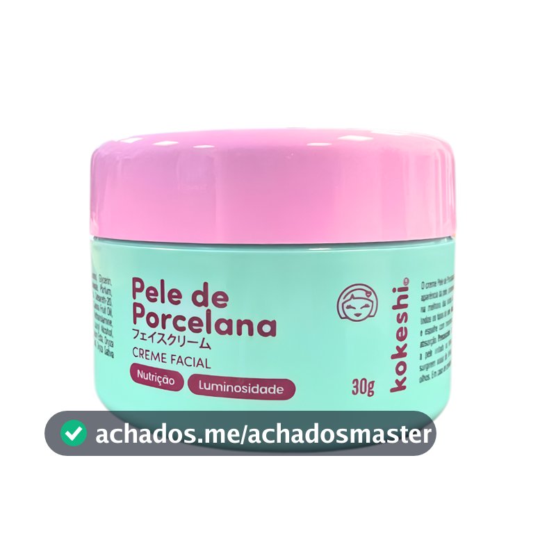 Hidratante Creme Facial Pele De Porcelana Kokeshi 30g Milagre do Arroz