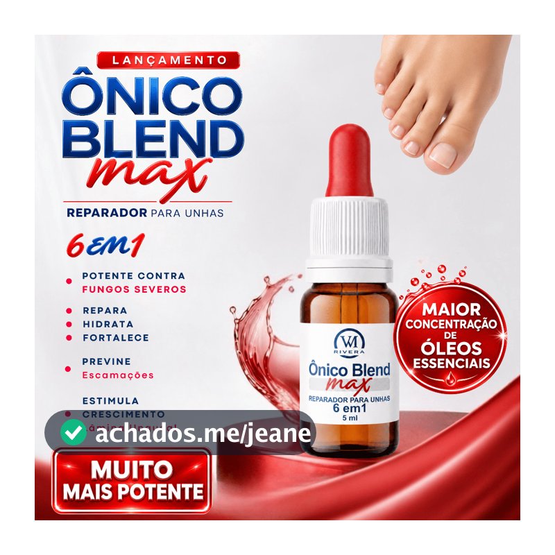 Base Antifúngica e Antibacteriana - Onico Blend Max 5ml 6 em 1