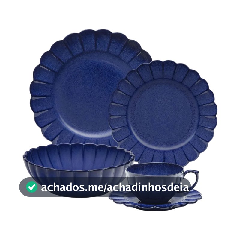 Jogo De Jantar Em Porcelana Flora Com 20 Peças Oxford Amor-Perfeito