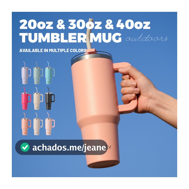 WATERSY Garrafa Térmica Inox Portátil 891ml Copo Térmico com Tampa e Canudo, Aço Inoxidável