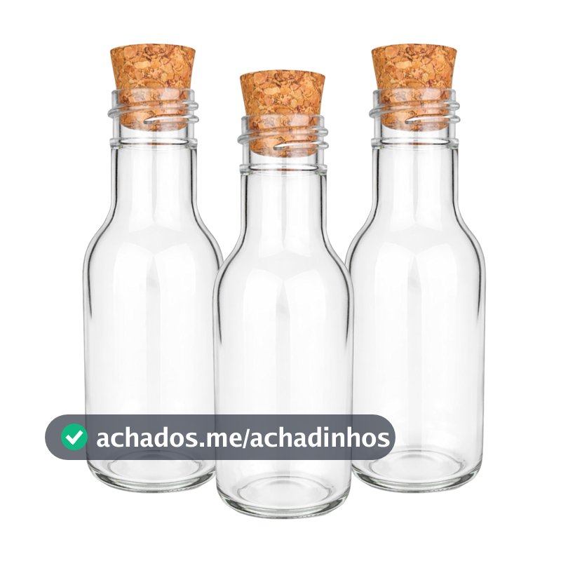 100 - Mini Frascos Plásticos 50ml Com Tampas De Rolha