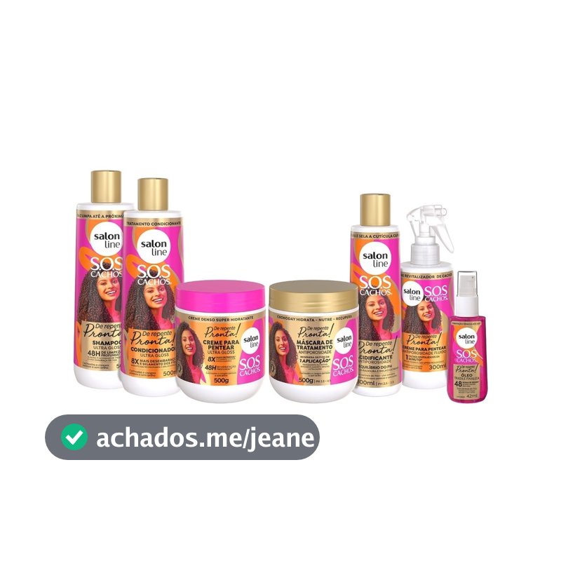 Kit Completo SOS Cachos De Repente Pronta!