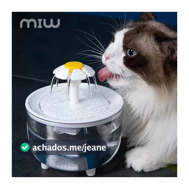 MIW Fonte de Água Automática para Gatos  com Filtro de Circulação Baixo Consumo de Energia e Fácil de Limpar