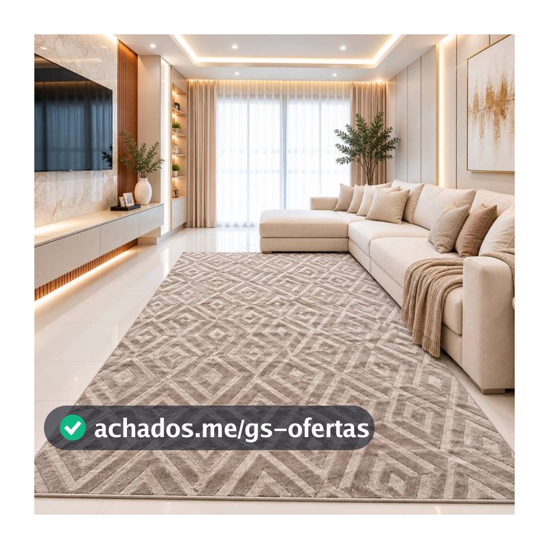 Tapete Grande 3,00 M X 2,00 M Sala Quarto Escritório Moderno Sofisticado Elegante Clean