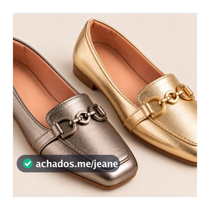 kit 2x Sapatilha Feminina Confortável Luxo Elegante Sapato Feminino Mocassim Bico Quadrado